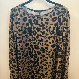Animal Print Long Sleeve Top